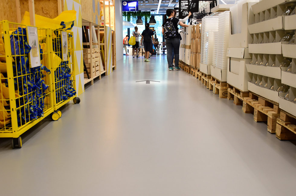 Ikea Furnish Hong Kong Store With Specialist Floor Flowcrete